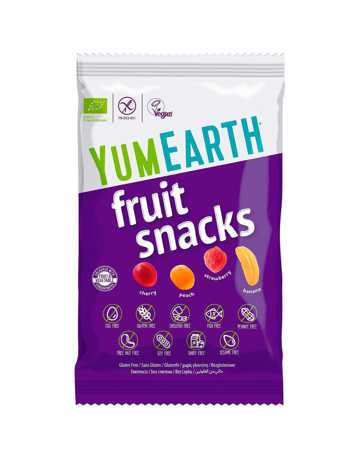 Био Желирани Плодови Бонбони Fruit Snacks 50г