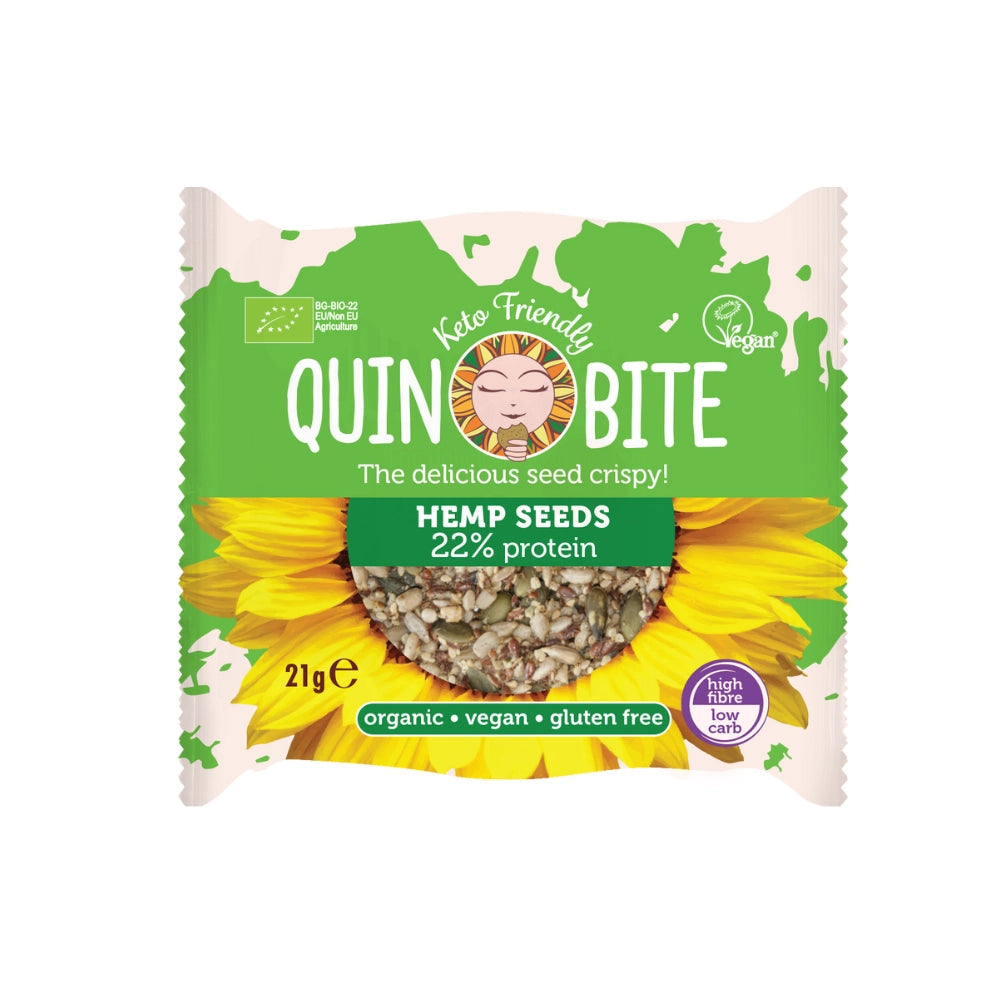 Био хрупка с конопено семе 21г - Quin Bite