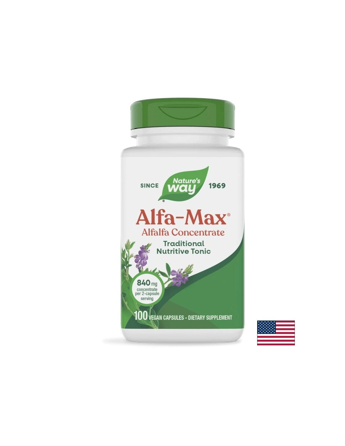 ALFA-MAX Alfalfa Concentrate / Люцерна концентрат 525mg 100 капсули