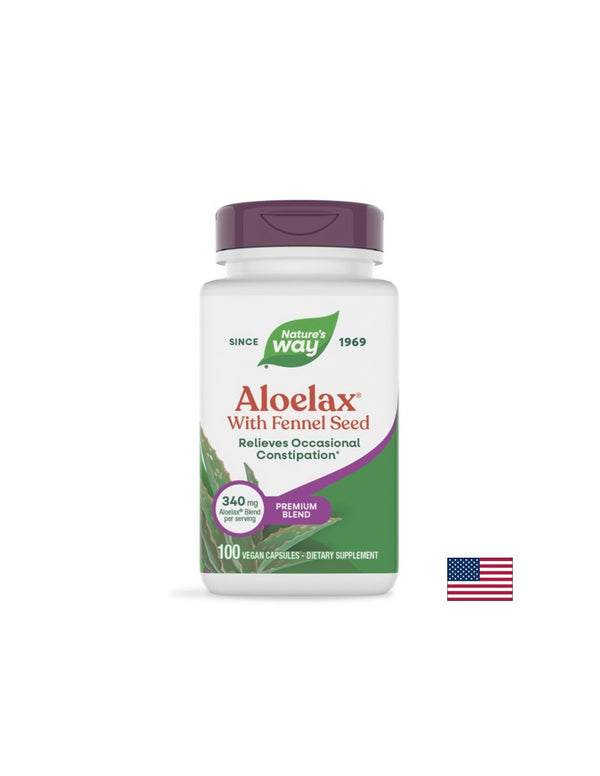 Aloelax с алое ферокс и резене При запек 100 веган капсули
