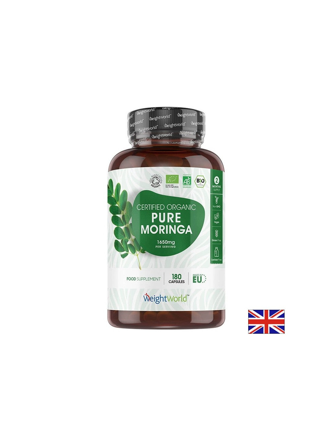 Антиоксидант, регулира кръвната захар - Моринга, 550mg 180 капсули