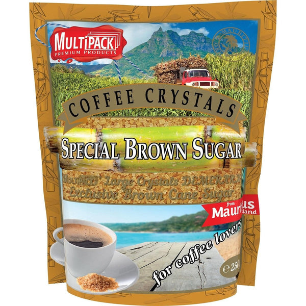 Кафява Тръстикова Захар Multipack Coffee Crystals 250г