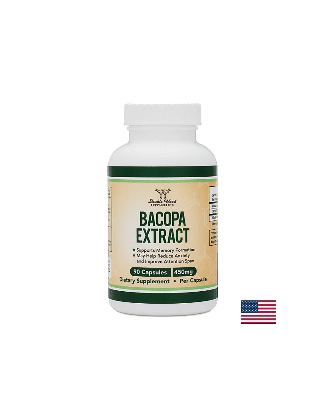 Bacopa extract / Бакопа мониери, 450mg, 90 капсули