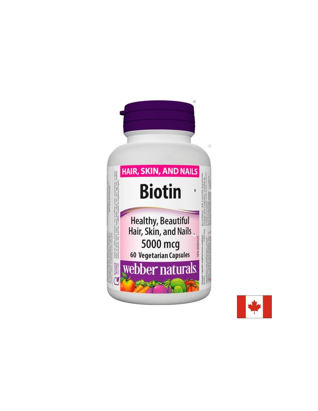 Biotin / Биотин, 5000mcg, 60 капсули