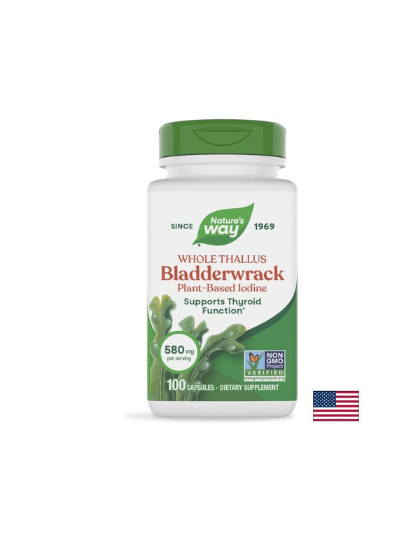 Bladderwrack Whole Thallus / Кафяви водорасли / Фукус 580mg 100 капсули