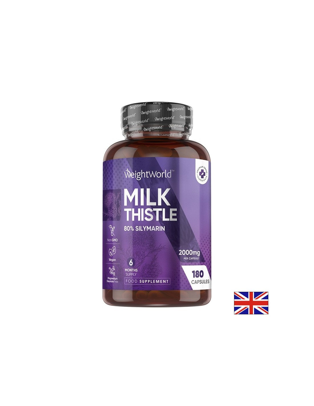 Бял трън 2000mg – Черен дроб и детокс, 180 капсули