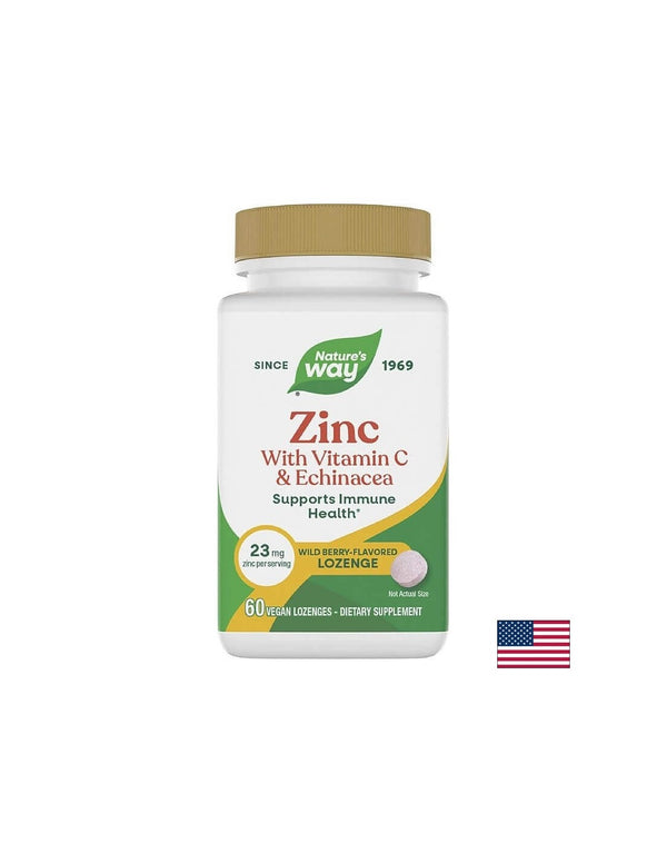 Zinc Lozenges / Цинк с Ехинацея и Витамин С 60 таблетки за смучене