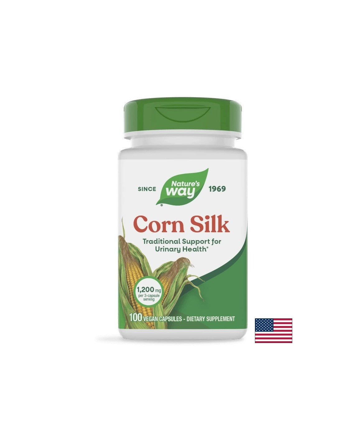 Диуретик за бъбречно здраве - Царевична коса - Corn Silk 400mg, 100 капсули