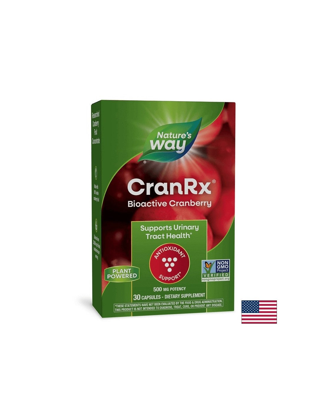 CranRx Bioactive Cranberry / Червена боровинка 500mg 30 капсули