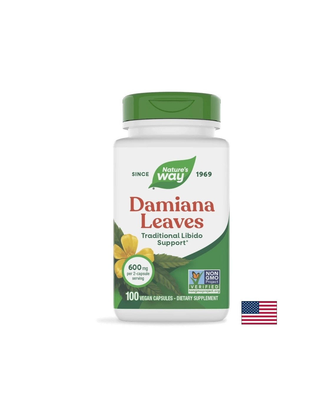 Damiana Leaves / Дамиана (лист) 400mg 100 капсули