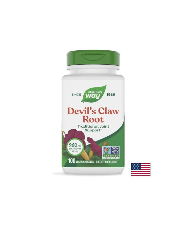 Devil`s Claw Secondary Root / Дяволски нокът (корен) 480mg 100 капсули