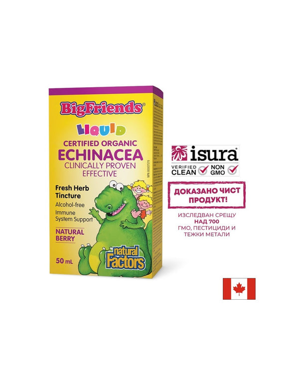 Ехинацея BigFriends – Имунна подкрепа за деца и възрастни, 1000mg, 50ml