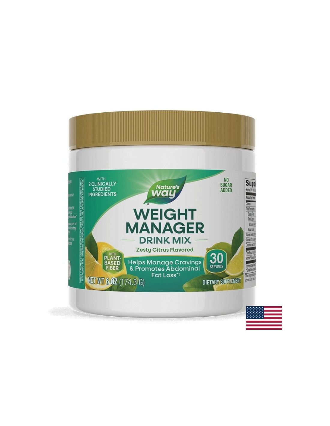 Формула за контрол на апетита, теглото и коремните мазнини - Weight Manager - 174.3g прах, с вкус на цитрусови плодове