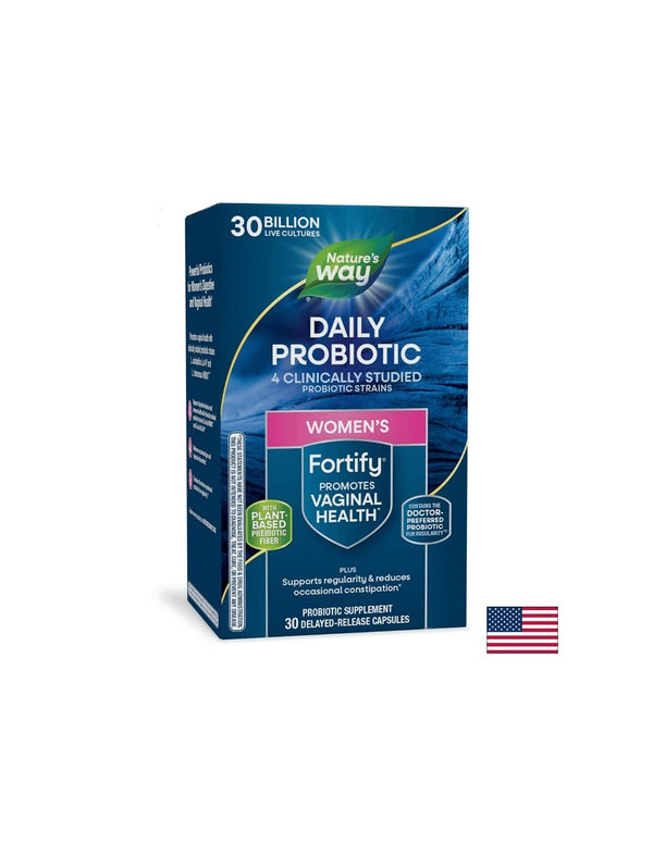 Fortify Womens Probiotic+ Prebiotics / Пробиотик за жени, 30 милиарда активни пробиотици, 30 капсули със забавено освобождаване