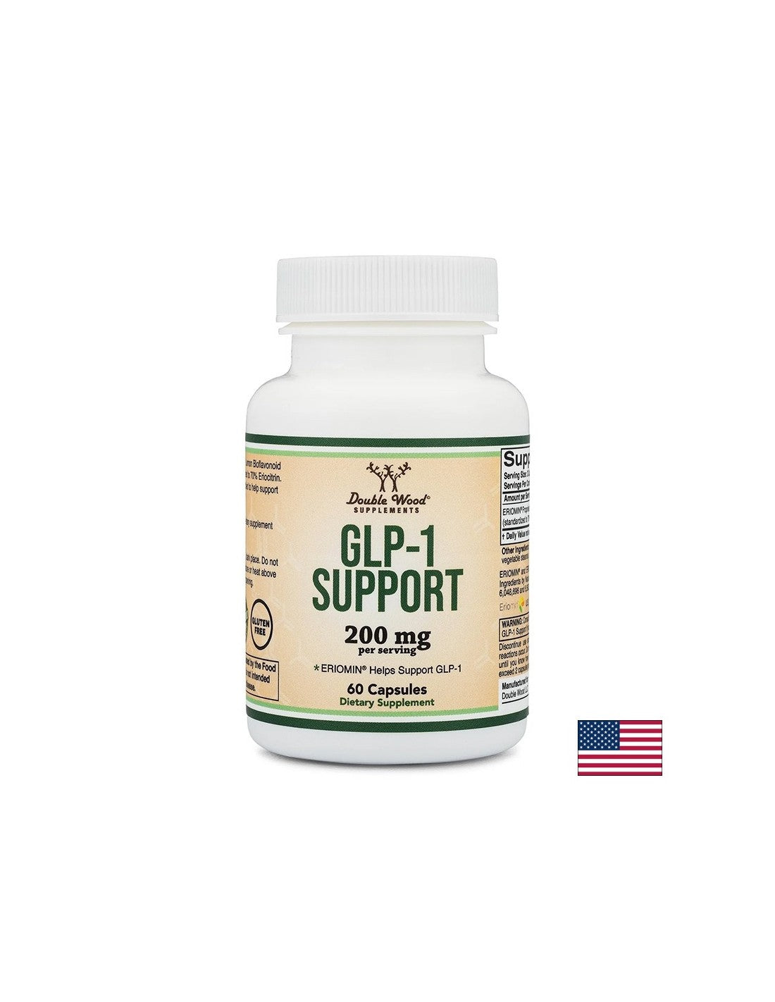 GLP-1 Support – контрол на апетита и кръвната захар, ERIOMIN, 200mg, 60 капсули