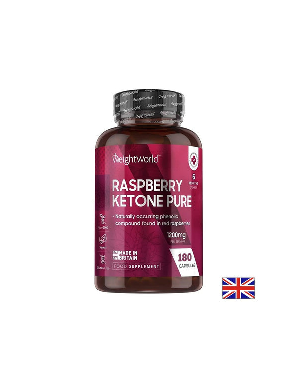 Горене на мазнини - Малинови кетони, 1200mg 180 капсули