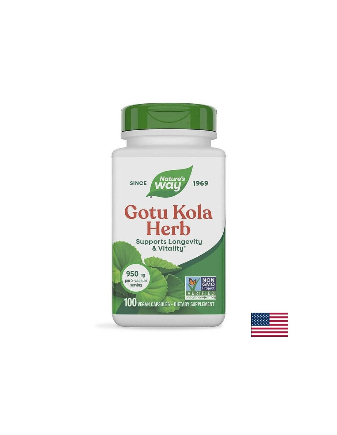 Студени крайници, кръвообращение - Готу Кола, 475mg, 100 капсули