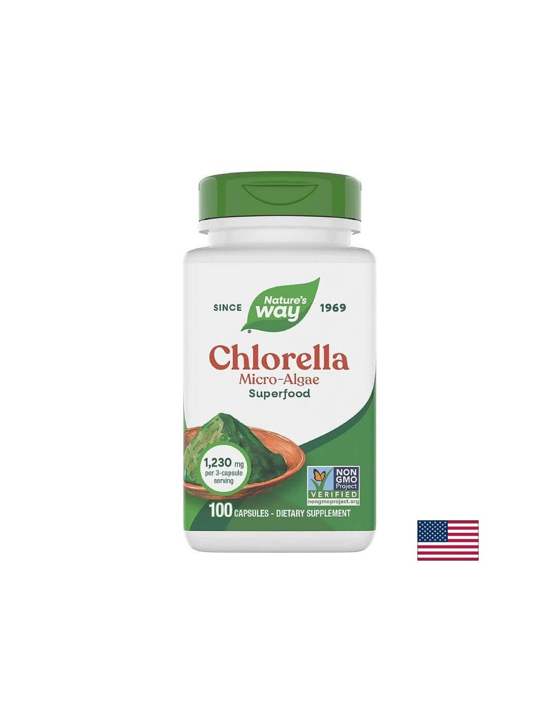 Chlorella Micro-Algae / Хлорела (микро-водорасли) 410mg 100 капсули