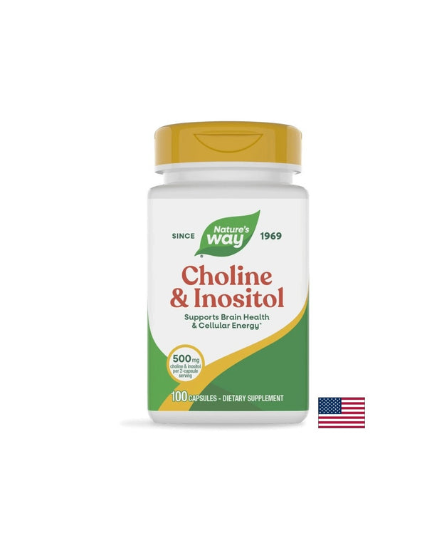 Choline & Inositol –Холин и инозитол - Невропротекция и метаболитен профил, 500mg, 100 капсули