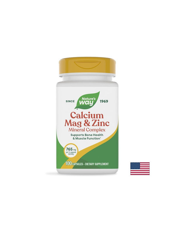 Calcium, Magnesium & Zinc / Калций с Магнезий и Цинк 100 капсули
