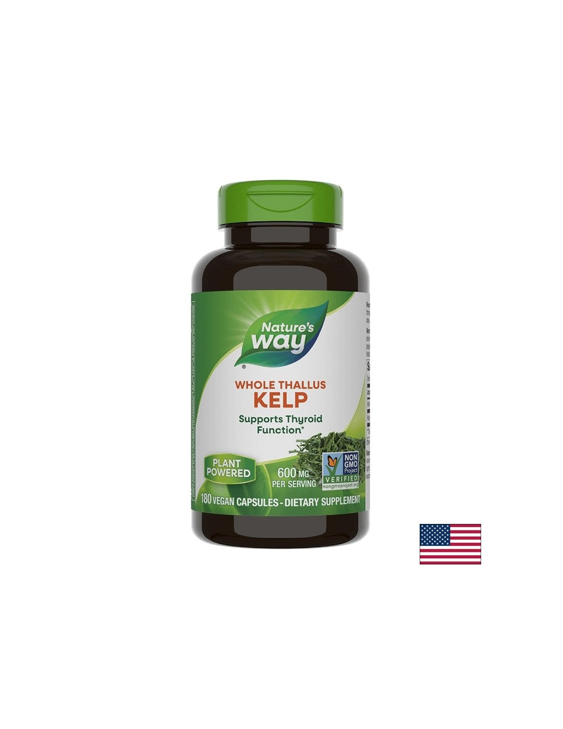 Kelp Whole Thallus / Келп / Кафяви водорасли 600mg 180 капсули
