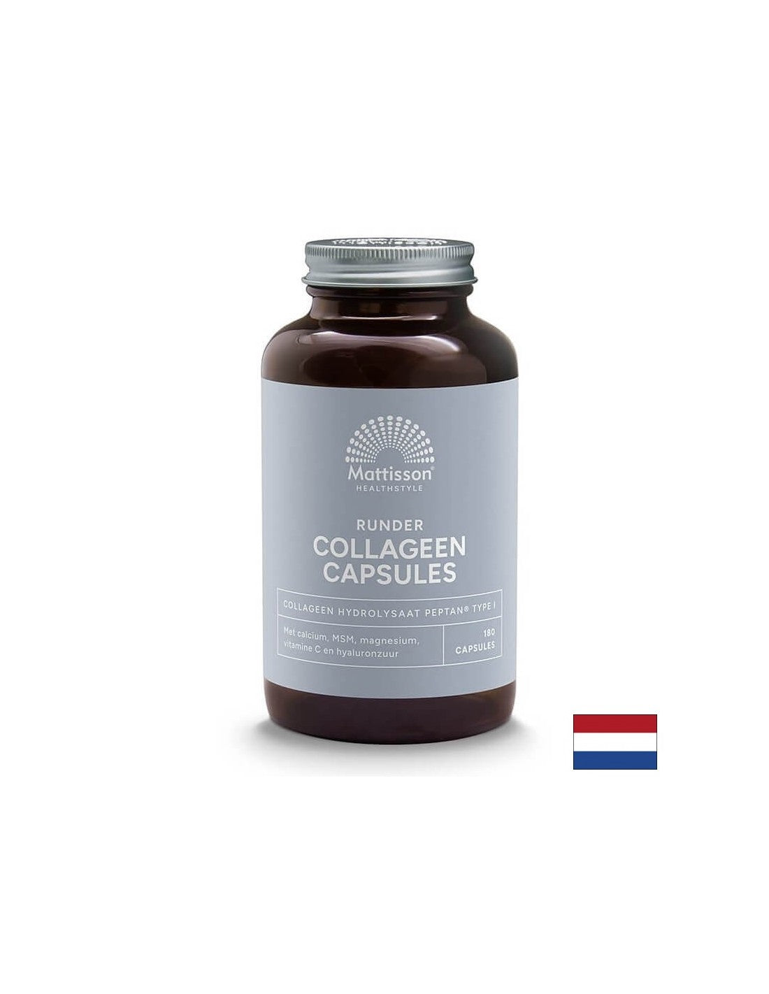 Колаген (тип 1) с калций, магнезий, МСМ, витамин C и хиалуронова киселина - Runder Collagen Peptan, 180 капсули