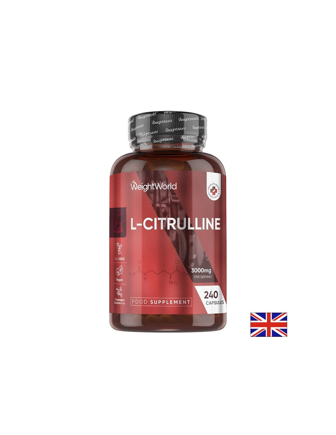 L-Цитрулин – Издръжливост, сила и сърдечносъдова подкрепа, 3000mg, 240 капсули