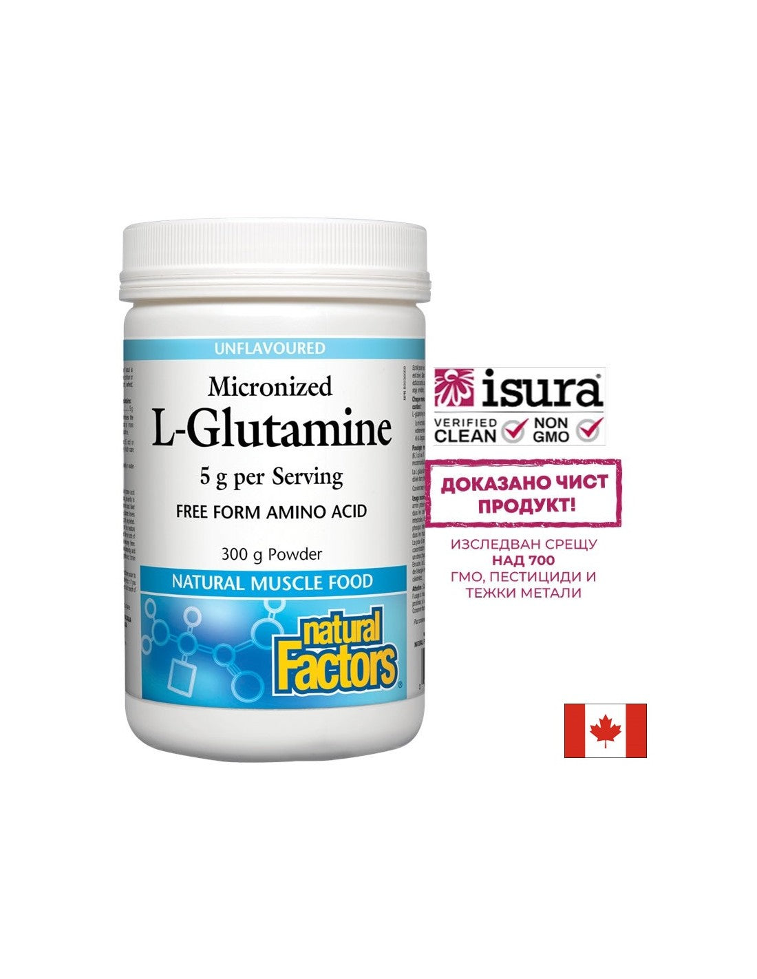 L-Glutamine Micronized / Л-Глутамин (микронизиран) 300g / 60 дози