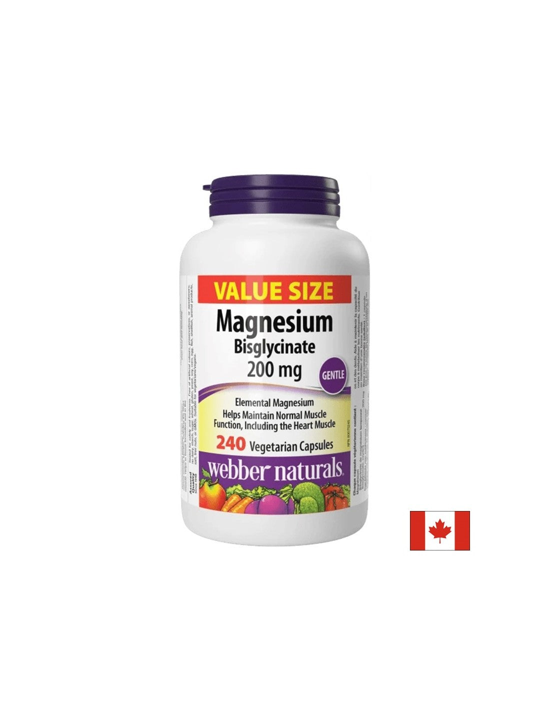 Магнезий (бисглицинат и оксид) – Нервна система и мускулна функция, 200mg, 240 растителни капсули