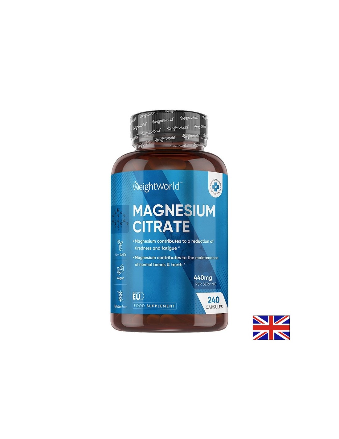 Магнезий цитрат 222mg Мускули, енергия и сърце 240 капсули