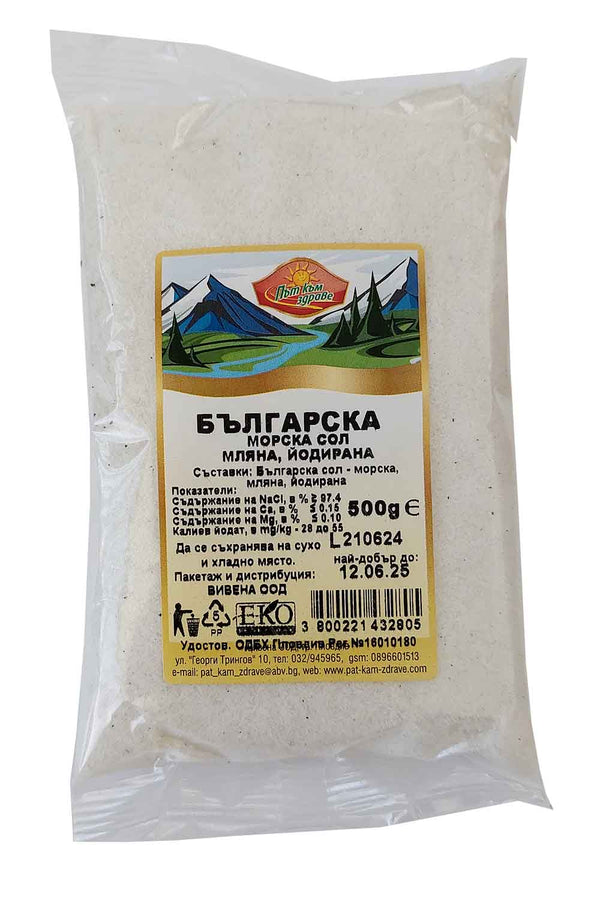 МОРСКА СОЛ БГ 500Г МЛЯНА
