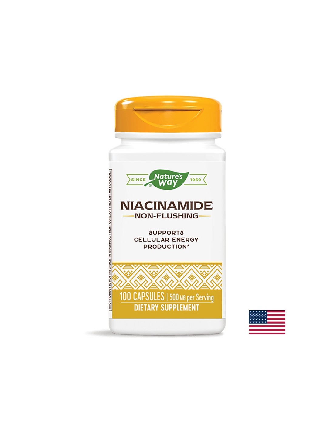 Niacinamide / Ниацинамид (непредизвикващ зачервяване) 500mg 100 капсули