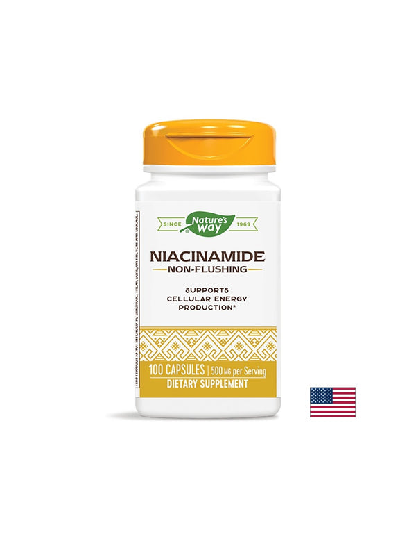 Niacinamide / Ниацинамид (непредизвикващ зачервяване) 500mg 100 капсули