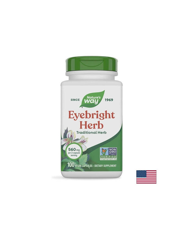 Eyebright Herb - Очанка – билка за здрави очи, 430mg, 100 капсули