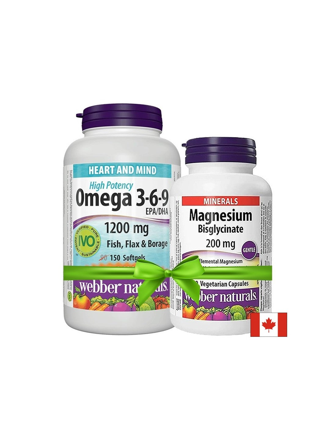 Омега 3-6-9 1200mg 150 софтгел капсули + ПОДАРЪК Магнезий (бисглицинат) 200mg 60 V капсули