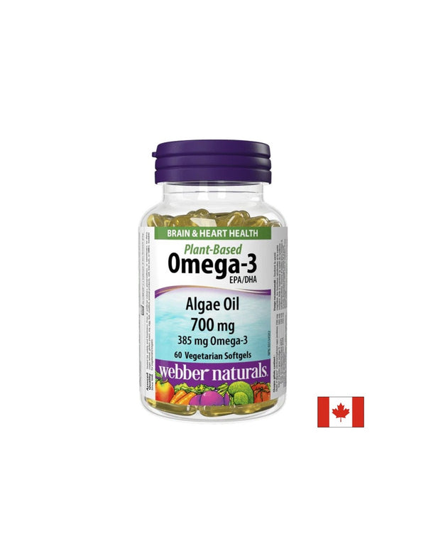Веган Омега 3 385mg (масло от водорасли) ЕPA 100mg / DHA 200mg 60 софтгел капсули