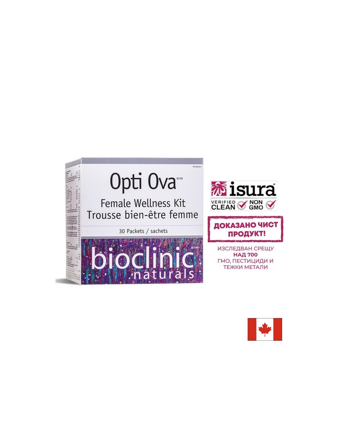 Opti Ova Female Wellnes Kit - Фертилитет програма за жени, 30 пакетчета