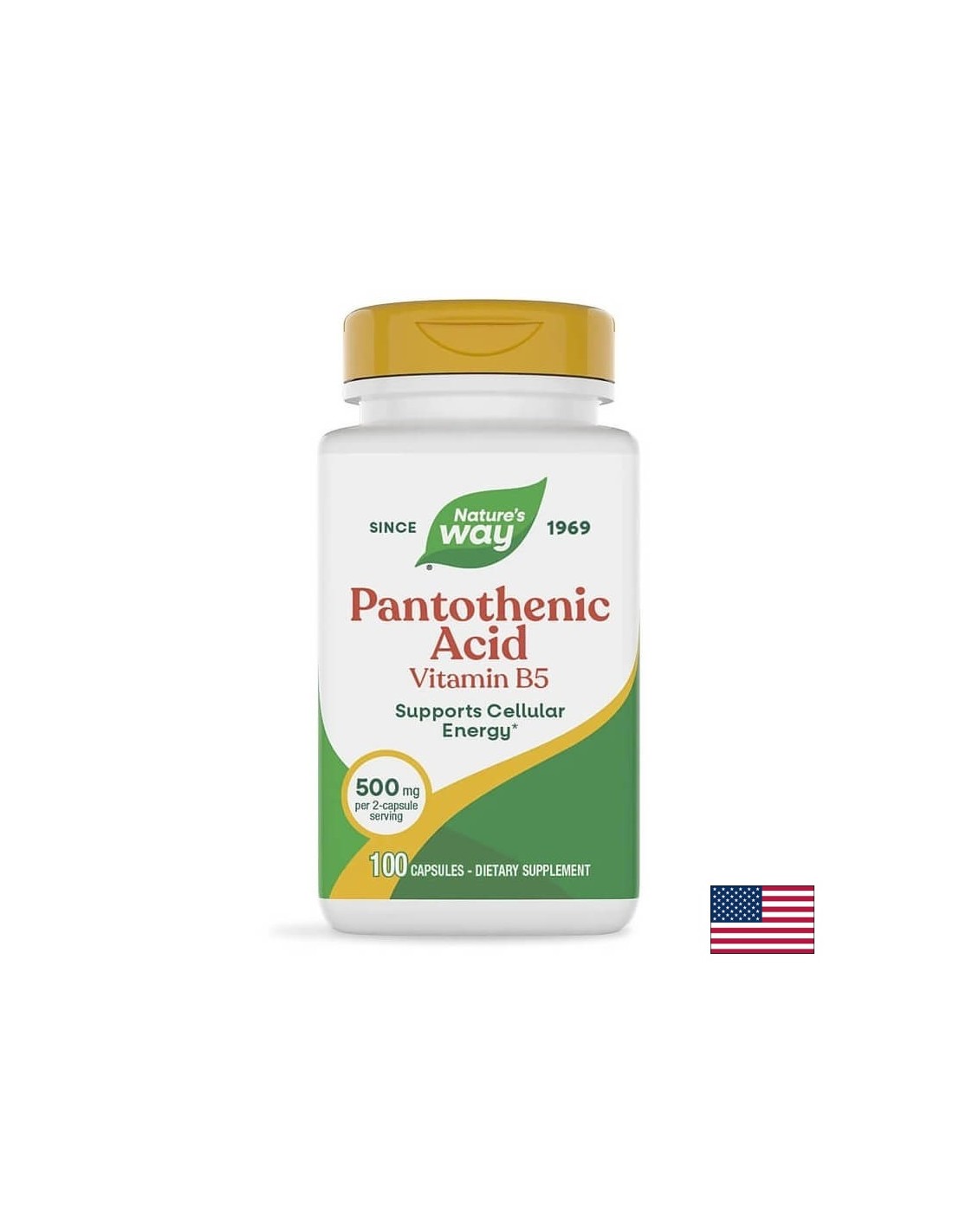 Pantothenic Acid (Vitamin B5) - Пантотенова киселина (Витамин В5), 100 капсули
