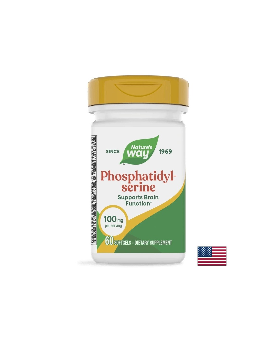 Phosphatidyl-Serine - Фосфатидил-серин - за здравето на мозъка - 100mg, 60 софтгел капсули