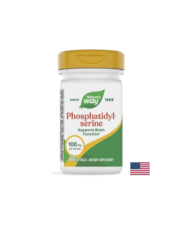 Phosphatidyl-Serine - Фосфатидил-серин - за здравето на мозъка - 100mg, 60 софтгел капсули