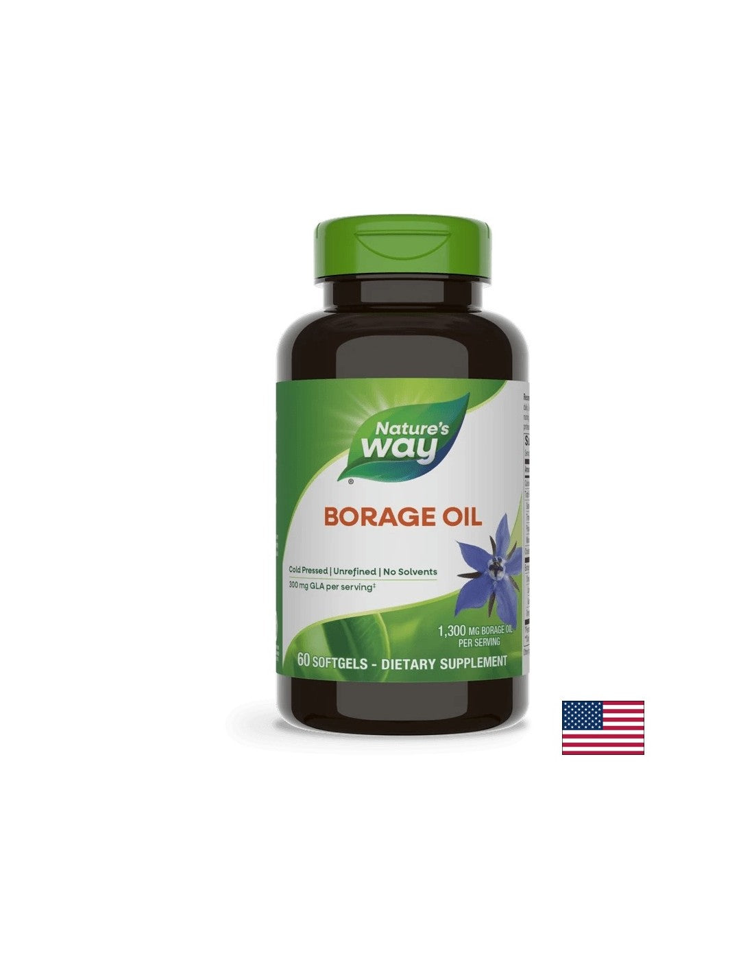 Borage Oil 23% GLA / Пореч масло 1300mg 60 капсули