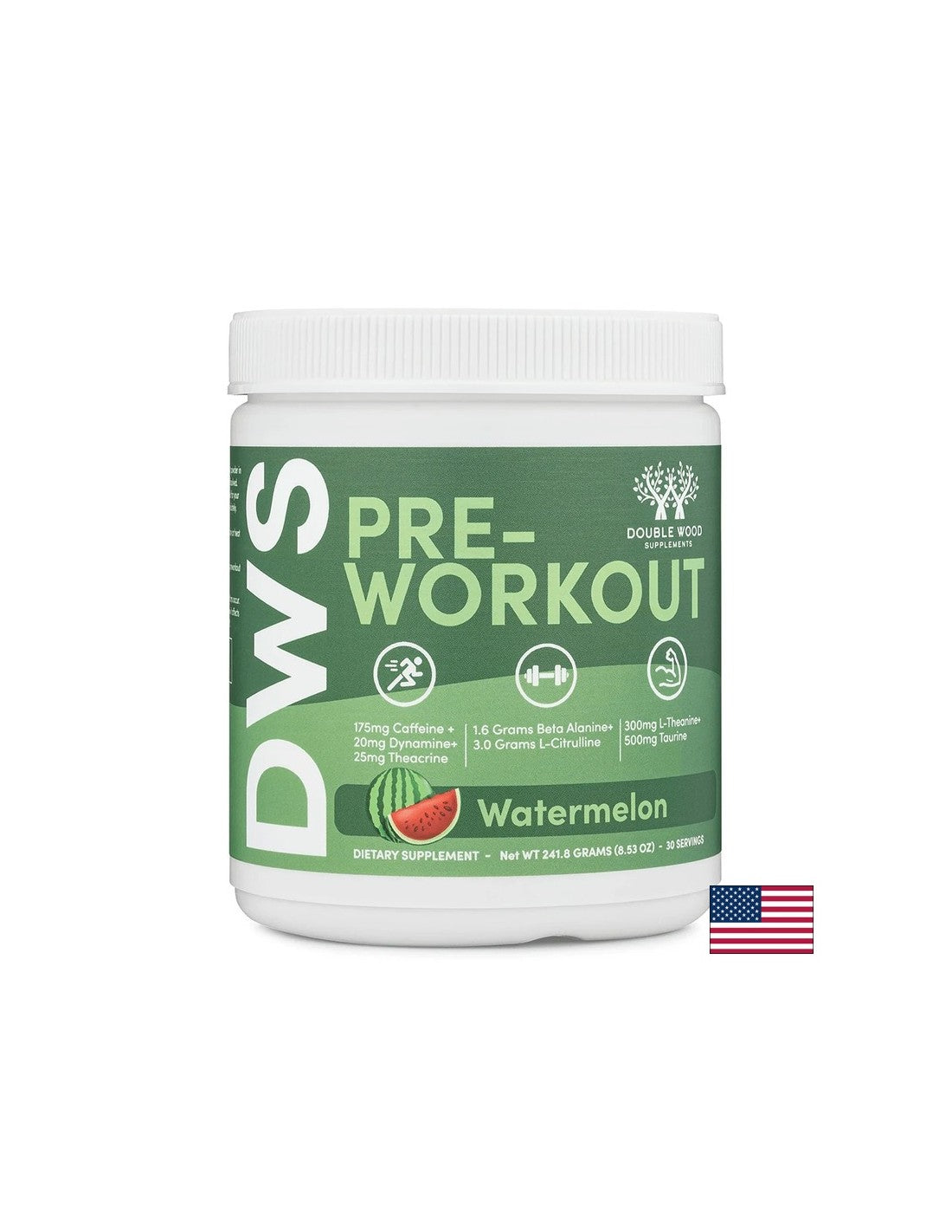 Pre-Workout L-Цитрулин + Бета аланин + Тирозин – Концентрация и издръжливост, диня, 241.8g, 30 дози, прах
