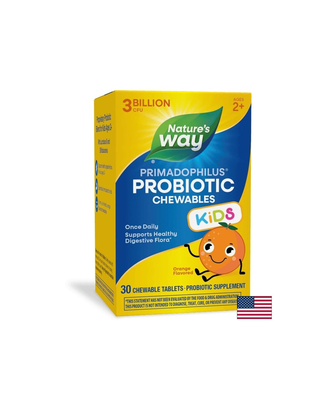 Primadophilus Kids - Примадофилус Кидс 3 млрд. активни пробиотици, 30 дъвчащи таблетки
