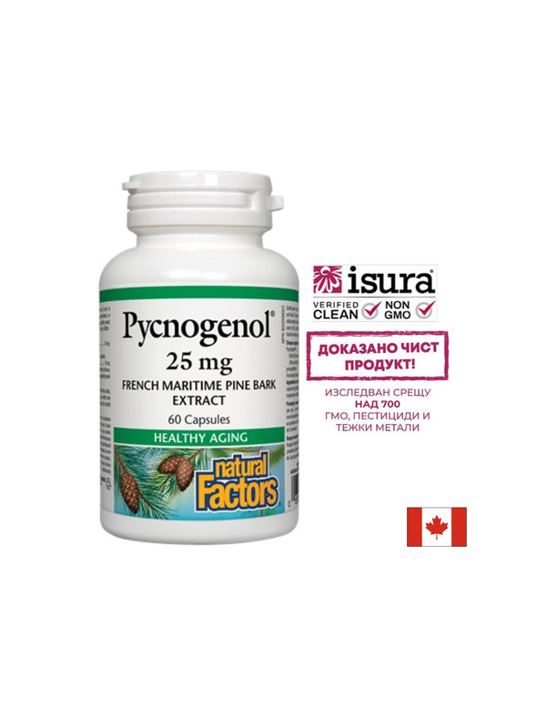 Pycnogenol - Пикногенол, 25mg, 60 капсули