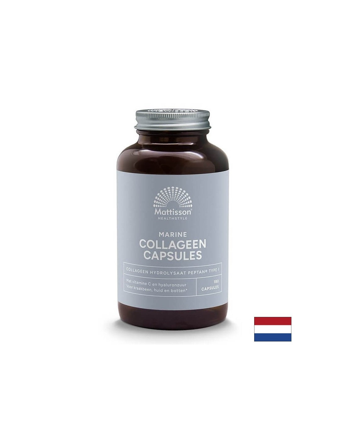 Рибен колаген (тип 1) с витамин С и хиалуронова киселина - Marine Collagen Peptan, 180 капсули