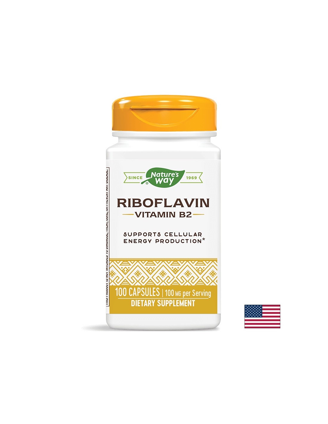 Riboflavin Vitamin B2 / Витамин В2 100mg 100 капсули