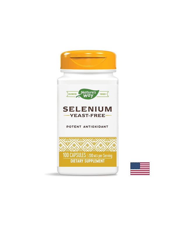 Селен - Selenium 200mcg, 100 капсули