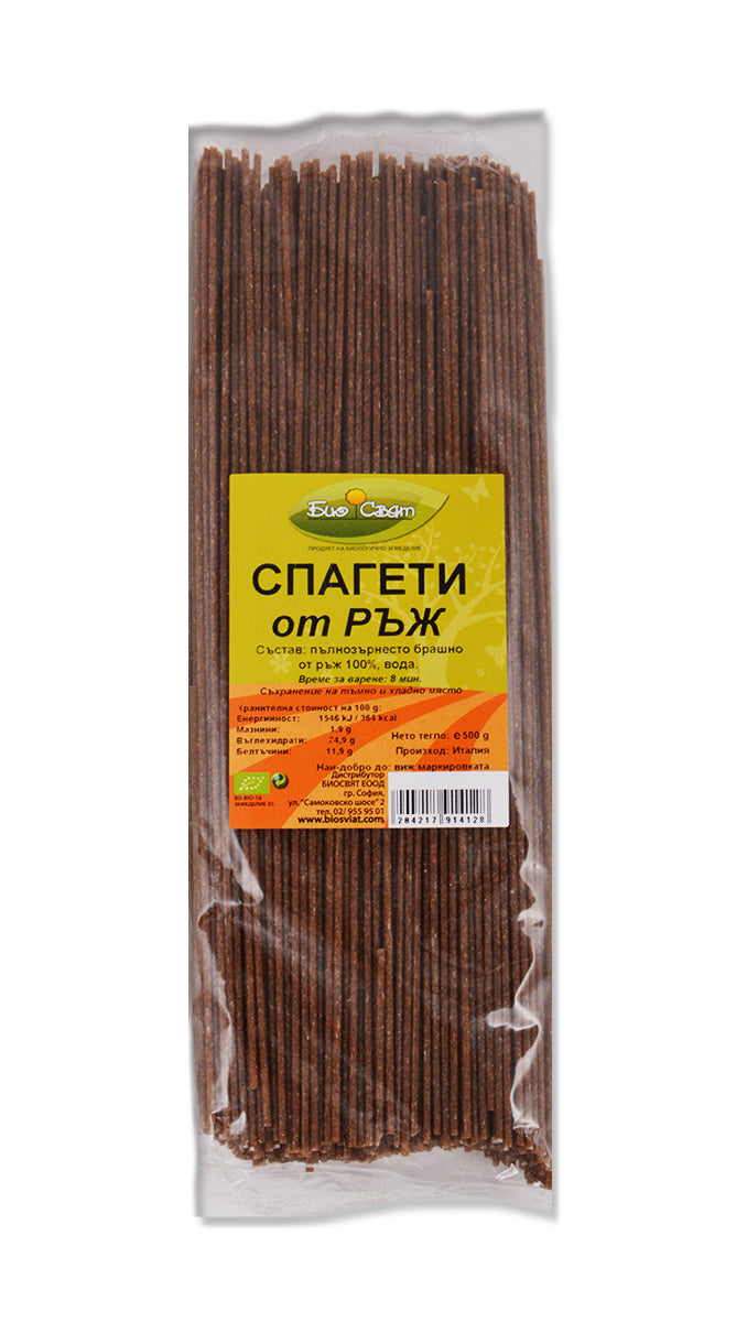 СПАГЕТИ ОТ РЪЖ 100% 500Г