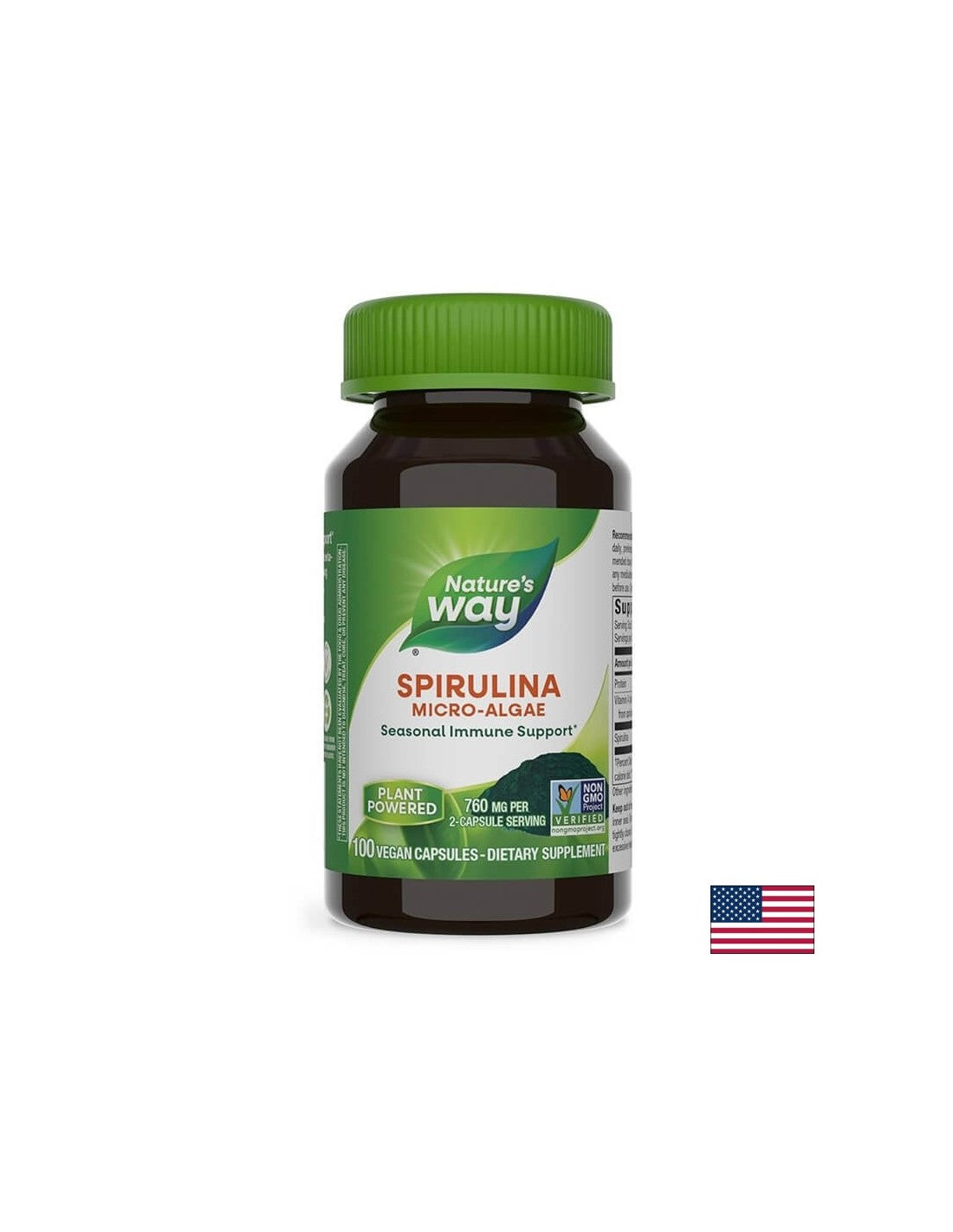 Spirulina Micro-Algae / Спирулина (микро-водорасли) 380mg 100 капсули