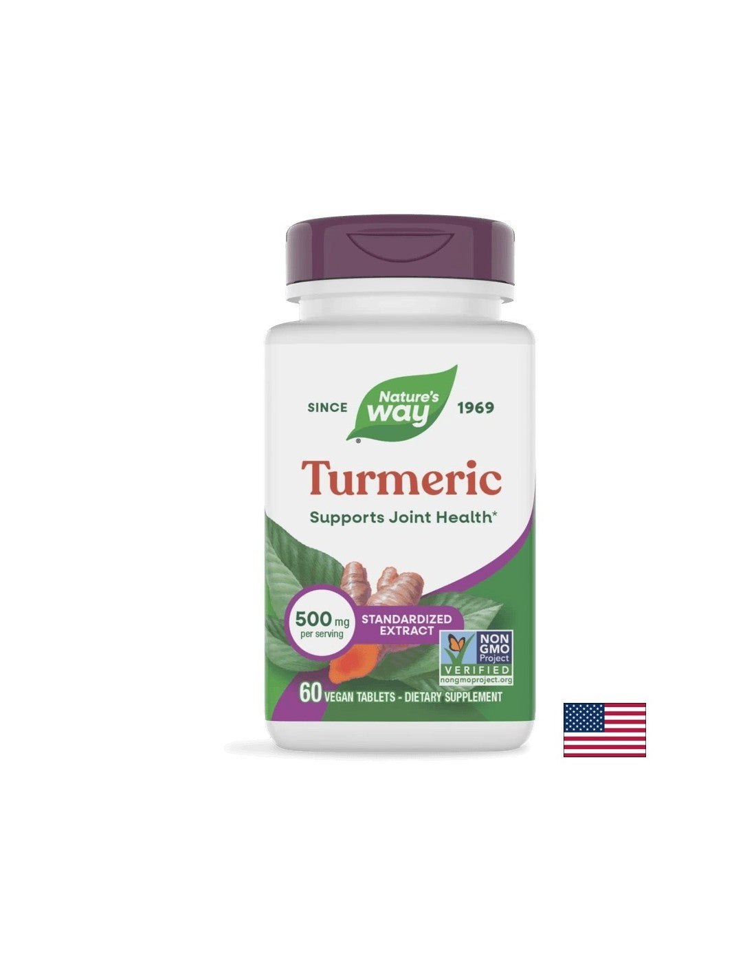 Куркума екстракт от корен - Turmeric 500mg, стандартизиран до 95% куркуминоиди, 60 таблетки
